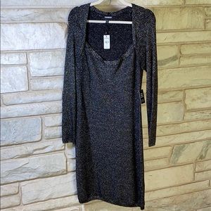 EXPRESS Metallic Midi Dress